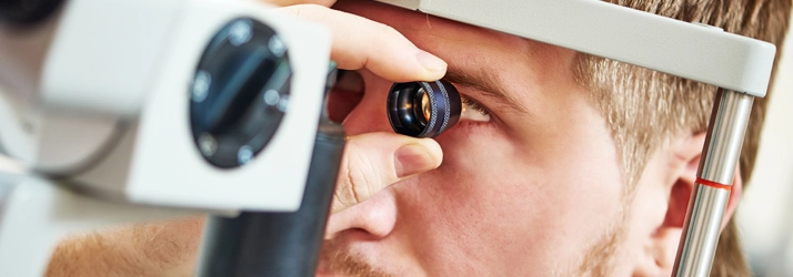Eye Doctor Cape Girardeau MO Eye Exam A man receiving an eye exam.