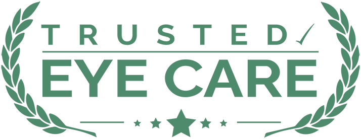 Green trusted eye care badge.