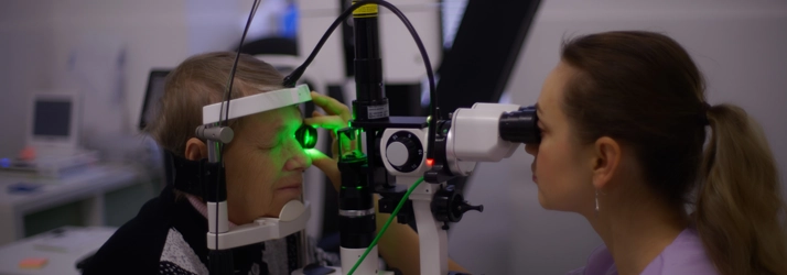 Eye Doctor Cape Girardeau MO Glaucoma 1 A woman getting an eye exam.